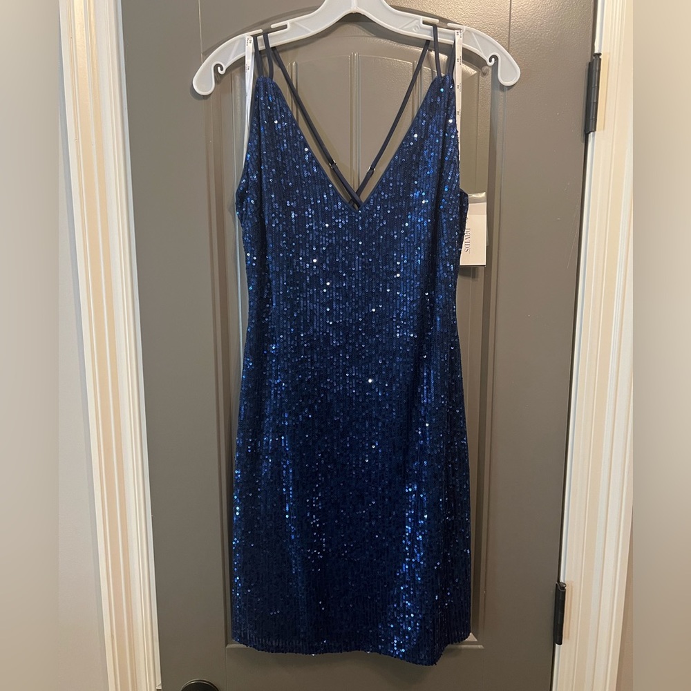 Blue sequin homecoming dress, NWT, Size 6